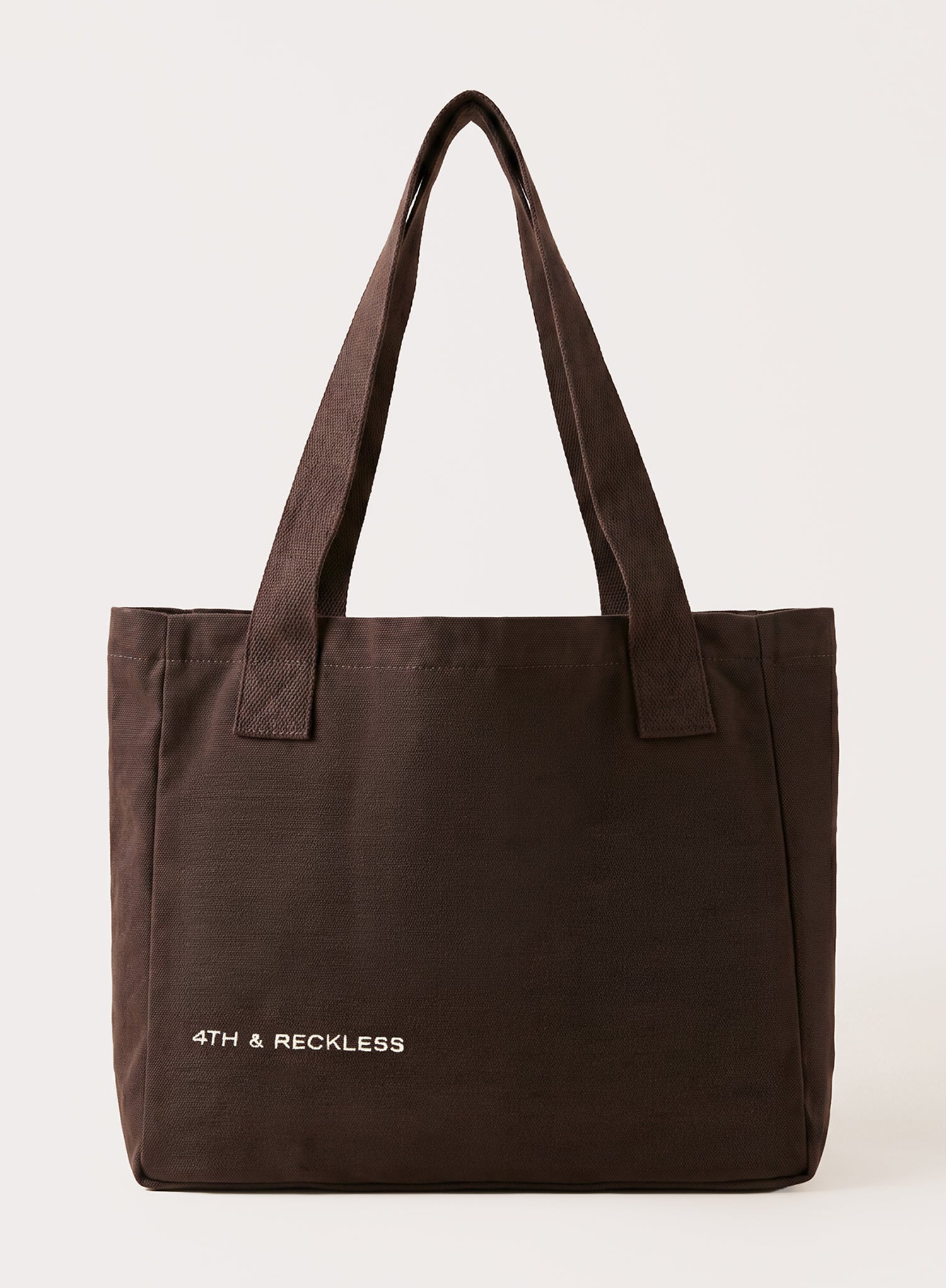 Chocolate Brown Fourth Slogan Tote Bag